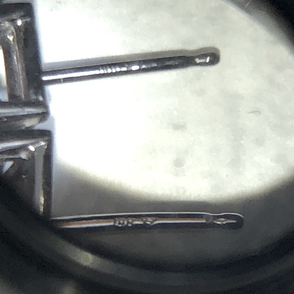 Real Solid 14K White Gold Princess Cut Pink Solitaire Gemstone Stud Earrings - Picture 9 of 12